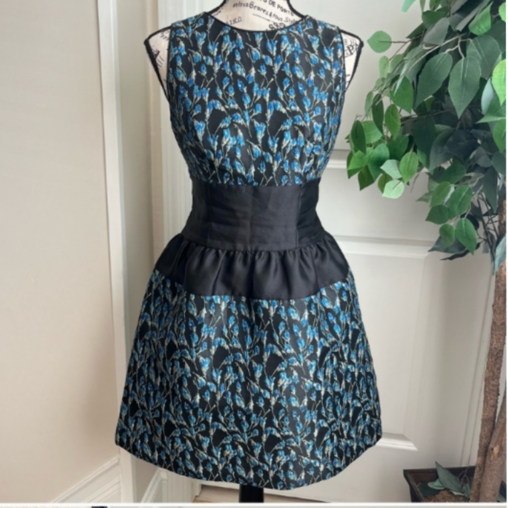 Badgley Mischka Belle Vivian dress blue & black
